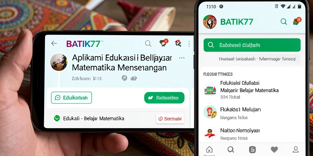 Tampilan antarmuka aplikasi belajar matematika yang interaktif dan user-friendly.
