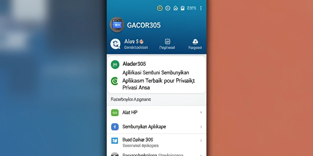 Tampilan antarmuka GACOR305 yang sederhana dan modern untuk menyembunyikan aplikasi.
