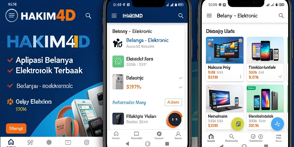 Screenshot antarmuka HAKIM4D menampilkan kemudahan belanja elektronik.