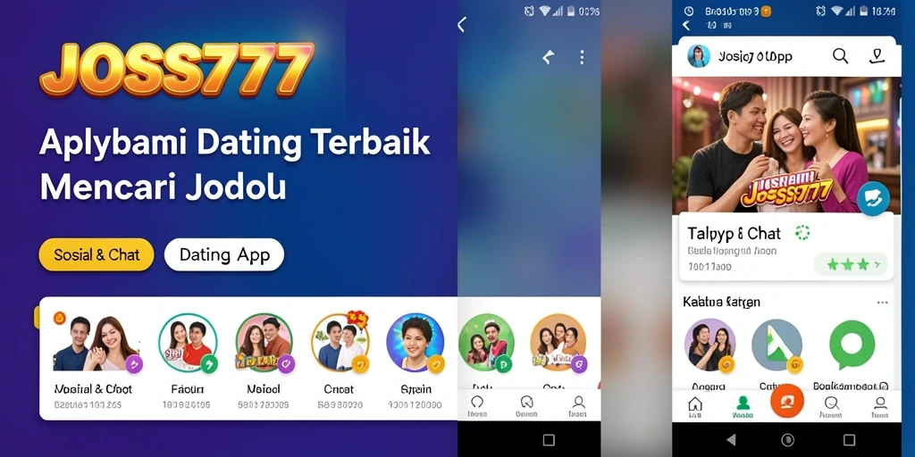 Tampilan antarmuka utama aplikasi JOSS777 yang user-friendly.