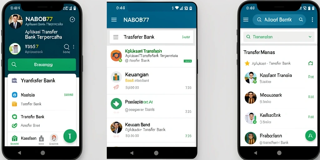 Tampilan antarmuka aplikasi Transfer Bank NABOB77 yang sederhana dan mudah digunakan.