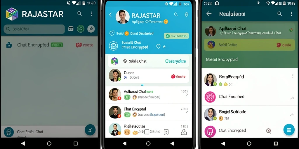Antarmuka user-friendly RAJASTAR untuk komunikasi aman.