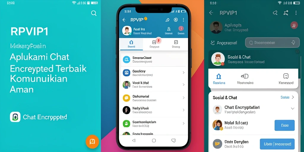 Tampilan antarmuka RPVIP1 dengan fitur Chat Encrypted yang modern.