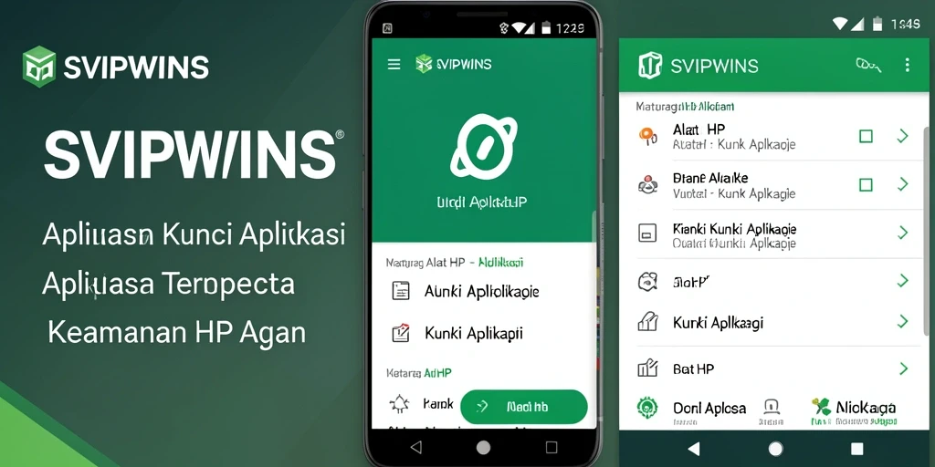 Tampilan antarmuka modern aplikasi Kunci Aplikasi SVIPWINS.