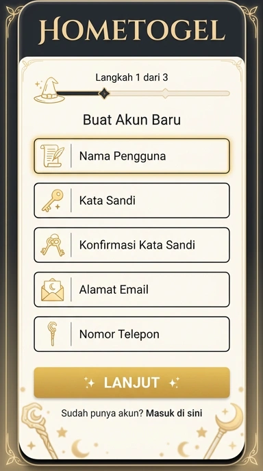 Daftar Akun Baru Hometogel untuk Pengguna Android