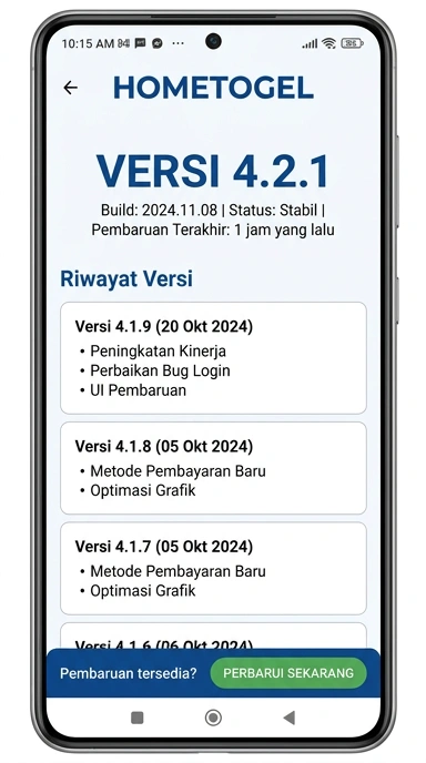 Riwayat Versi Terbaru Aplikasi hometogel untuk Android
